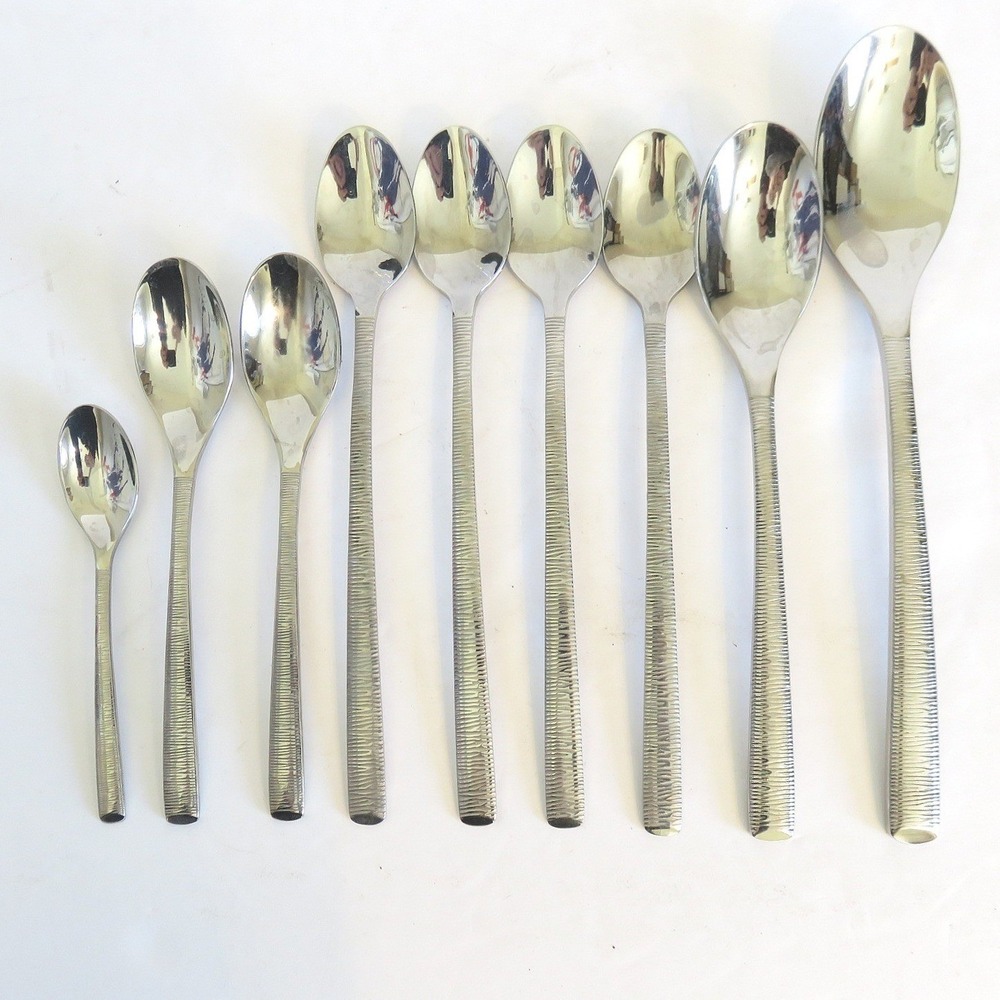 Sola Bali 18/10‎ Stainless Steel Cutlery Set Flatware Silverware Spoon Lot of 9
